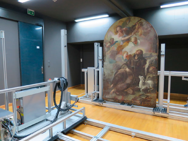Röntgenanlage Museum Belvedere mit großem Gemälde