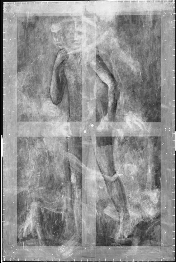 X-ray painting Picasso "Les deux frères"